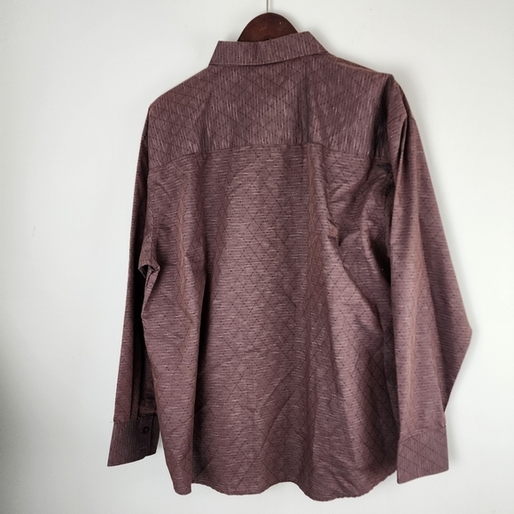 Domani Platform Mens Pointed Collar Long Sleeve Hidden Button Down Shirt Size XL - Picture 4 of 7